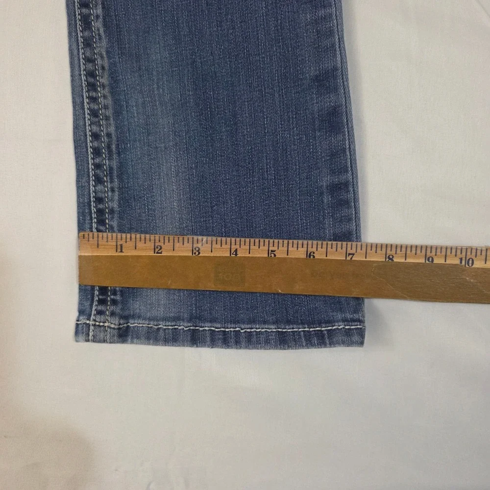 Ariat REAL Denim Jeans Women 12 Blue Bootcut Stretch Paisley Waistband